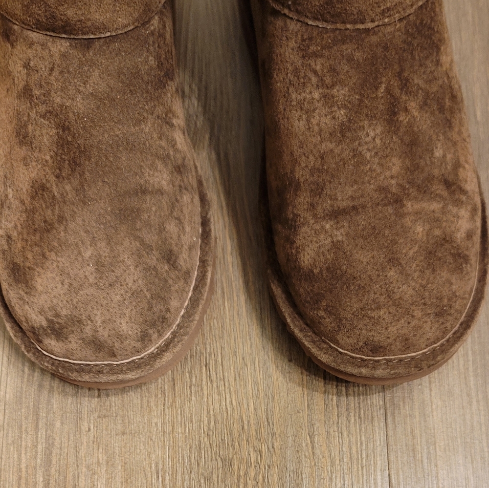 Lamo Brown Suede Water Resistant Faux Fur Boots 8 - Picture 6 of 10
